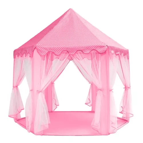 Barntält Slott – Lektält för Inomhus & Utomhus, Rosa - Bild 9