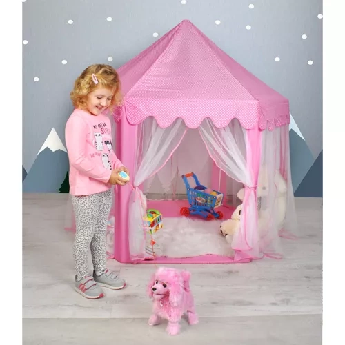 Barntält Slott – Lektält för Inomhus & Utomhus, Rosa - Bild 3