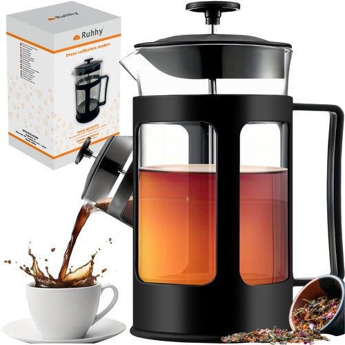 Kaffe- & Tebryggare 1 L – Presskanna i Glas med Rostfri Sil