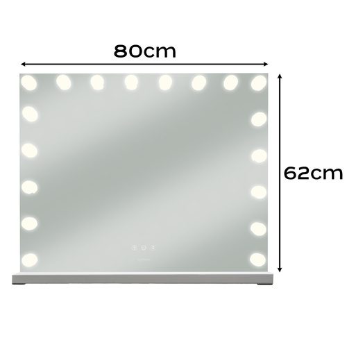 Alternative view of LED Sminkspegel Hollywood 80 x 62 cm – 18 LED-Lampor & 10x Förstoringsspegel