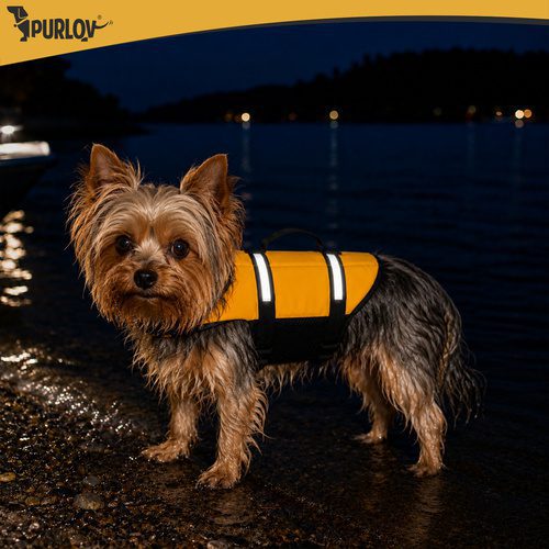 Flytväst för Hund S – Hundflytväst med Handtag, Reflex & Koppelfäste - Bild 8