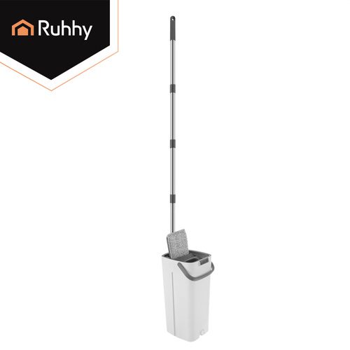 Platt Mopp med Dubbelkammarhink 8,5 L – Handsfree Urvridning & 3 Moppskydd - Bild 19