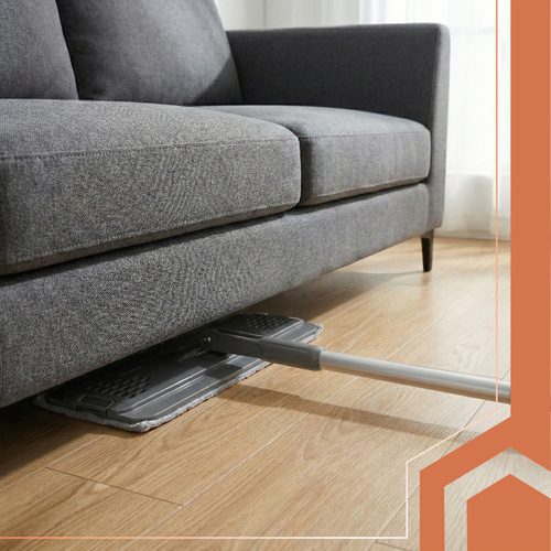 Platt Mopp med Dubbelkammarhink 8,5 L – Handsfree Urvridning & 3 Moppskydd - Bild 4
