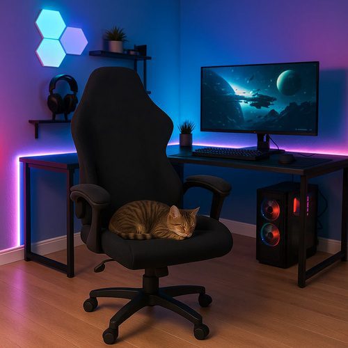 Gamingstolsöverdrag Universellt – Stretchöverdrag i 4 Delar - Bild 4