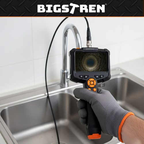 Inspektionskamera 5 m – Endoskop med 4,2" IPS-Skärm, LED & USB-C - Bild 3