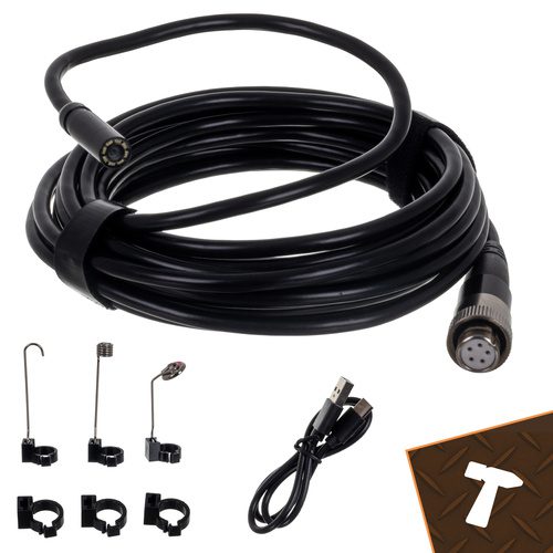 Inspektionskamera 5 m – Endoskop med 4,2" IPS-Skärm, LED & USB-C - Bild 7