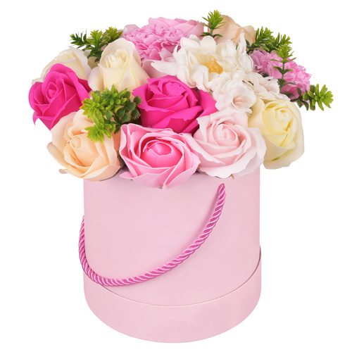 Blomsterbox med Konstgjorda Blommor – Dekorativ Blomlåda i Presentask