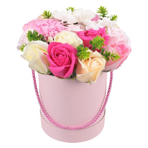 Blomsterbox med Konstgjorda Blommor – Dekorativ Blomlåda i Presentask - Bild 10