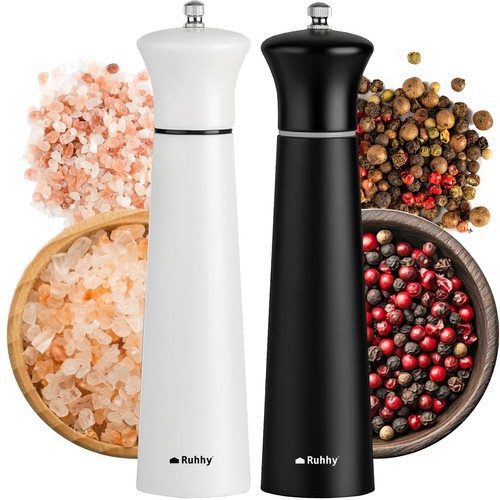 Salt- & Pepparkvarn 2-pack – Kryddkvarnar i Trä med Keramisk Malmekanism