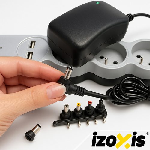 Universell Nätadapter 30 W – Justerbar DC-Adapter med USB & 6 Kontakter - Bild 3