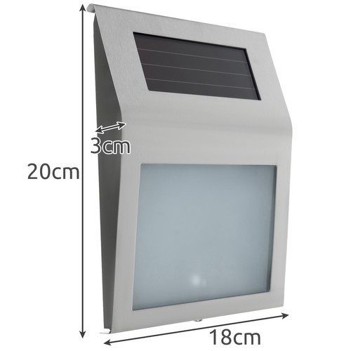 Alternative view of Solcellsdrivet Husnummer med LED – Belyst Husnummerskylt i Rostfritt Stål