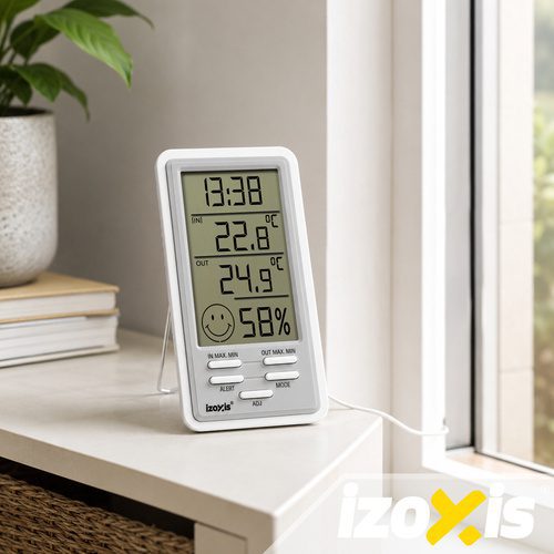 Trådlös Väderstation – Digital Termometer & Hygrometer med LCD-Display, Klocka & Alarm - Bild 4