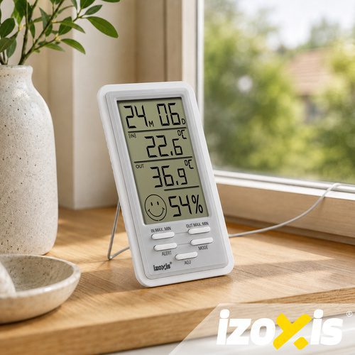 Trådlös Väderstation – Digital Termometer & Hygrometer med LCD-Display, Klocka & Alarm - Bild 6