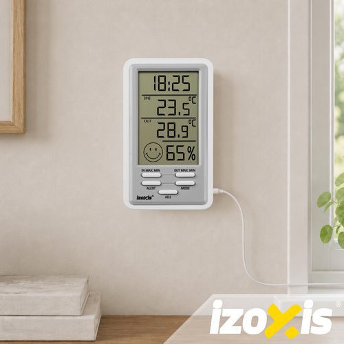 Trådlös Väderstation – Digital Termometer & Hygrometer med LCD-Display, Klocka & Alarm - Bild 5