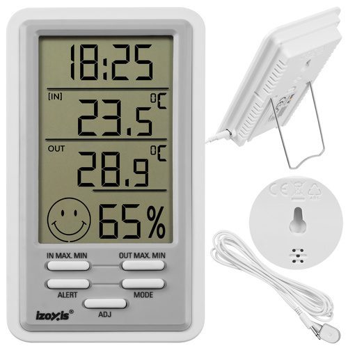 Trådlös Väderstation – Digital Termometer & Hygrometer med LCD-Display, Klocka & Alarm