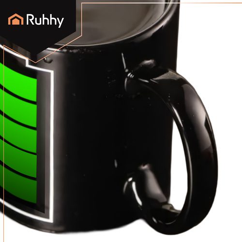 Värmekänslig Mugg 330 ml – Keramikkopp med Färgskiftande Batteri - Bild 7