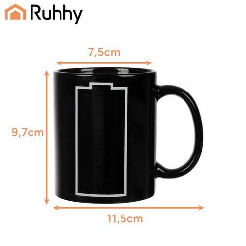 Alternative view of Värmekänslig Mugg 330 ml – Keramikkopp med Färgskiftande Batteri