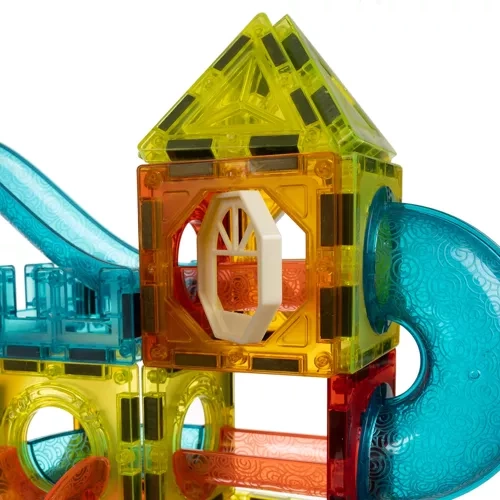 Magnetiska Byggklossar 77 Delar – Magnetbana med Lysande Bollar - Bild 9