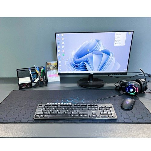 Gamingmusmatta XXL 90 x 40 cm – Skrivbordsmatta med Halkfri Gummibotten & Vattenavvisande Yta - Bild 5