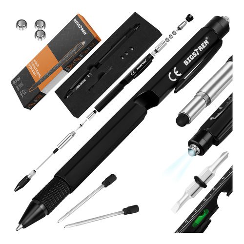 Multifunktionspenna 9-i-1 – Penna med LED, Skruvmejsel & Smarta Verktygsfunktioner