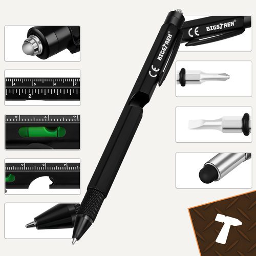 Multifunktionspenna 9-i-1 – Penna med LED, Skruvmejsel & Smarta Verktygsfunktioner - Bild 12