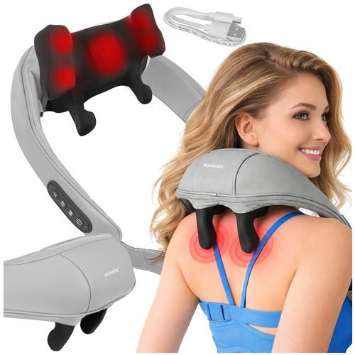 Nackmassageapparat med Värme – Trådlös Shiatsu Massage för Nacke & Axlar