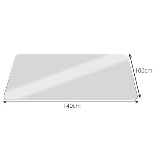 Alternative view of Skyddsmatta för Kontorsstol 100 x 140 cm – Halvtransparent Golvskydd i Polypropen för Hårda Golv