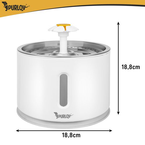 Alternative view of Vattenfontän 2,4 L för Hund & Katt – Automatisk Vattenfontän med LED & Filter