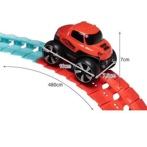Alternative view of Racerbana 196 Delar – Flexibel Bilbana med LED-bil