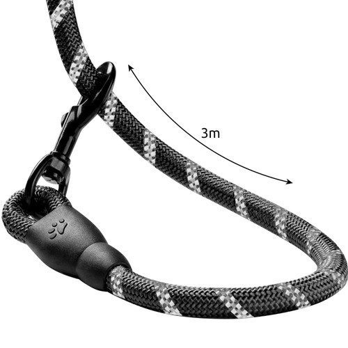 Alternative view of Reflekterande Hundkoppel 3 m – Träningskoppel med Mjukt Handtag & Bajspåsar