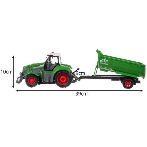 Alternative view of Fjärrstyrd Traktor med Släp – RC Traktor med Tippbart Släp & LED-ljus