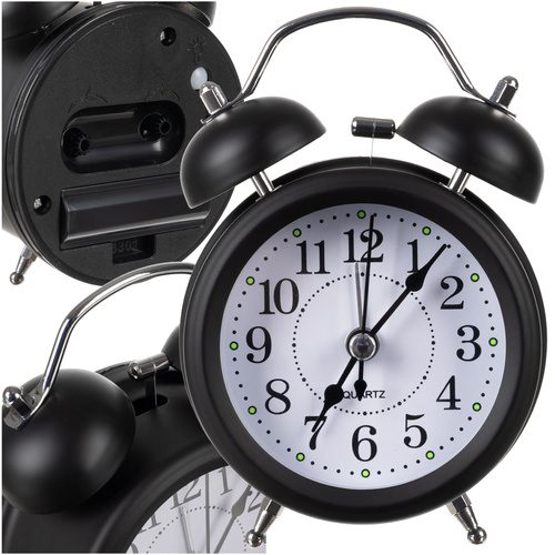 Retro Väckarklocka Analog – Tystgående Väckarklocka med LED-Belysning