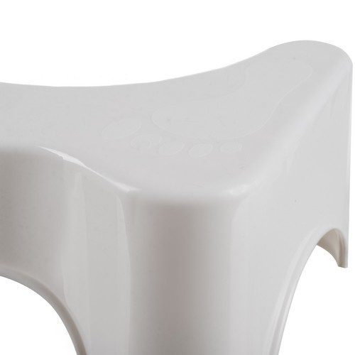 Toalettpall Vit Plast - Ergonomisk Fotpall med Halkskydd 42 x 17 x 26 cm - Bild 10