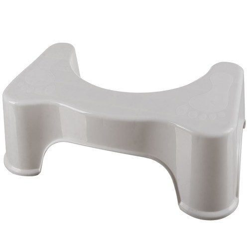 Toalettpall Vit Plast - Ergonomisk Fotpall med Halkskydd 42 x 17 x 26 cm - Bild 8