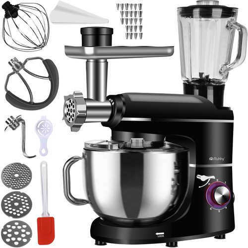 Köksmaskin 2200 W 6,2 L – Matberedare med Blender, Köttkvarn & Planetarisk Blandning - Bild 12
