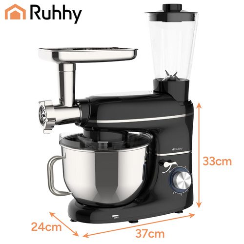 Köksmaskin 2200 W 6,2 L – Matberedare med Blender, Köttkvarn & Planetarisk Blandning - Bild 2