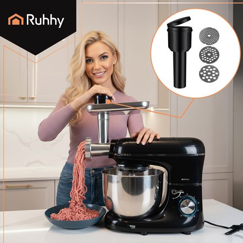 Köksmaskin 2200 W 6,2 L – Matberedare med Blender, Köttkvarn & Planetarisk Blandning - Bild 6