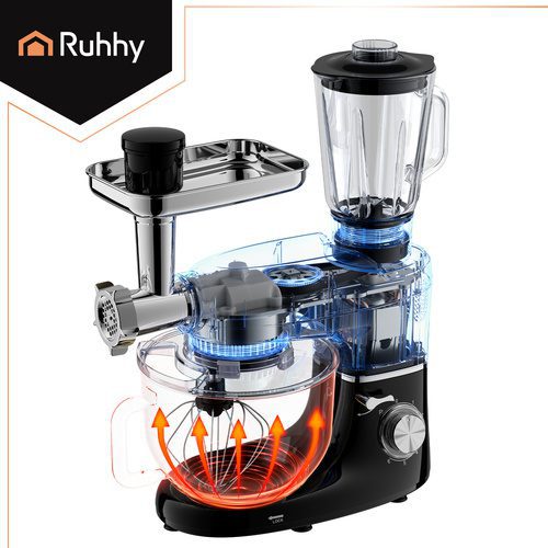 Köksmaskin 2200 W 6,2 L – Matberedare med Blender, Köttkvarn & Planetarisk Blandning - Bild 10