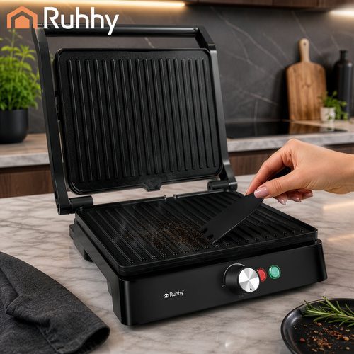 Elektrisk Kontaktgrill 2000 W – Bordsgrill med Temperaturkontroll & Non-Stick Grillplattor - Bild 4