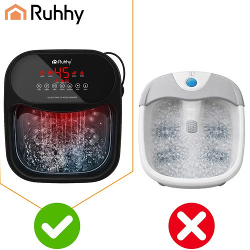 Uppvärmt Fotspa 13 L – Fotmassagerare med Hydromassage, Värme, Timer & Vattenkaskad - Bild 8