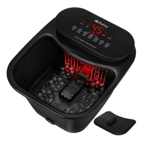 Uppvärmt Fotspa 13 L – Fotmassagerare med Hydromassage, Värme, Timer & Vattenkaskad
