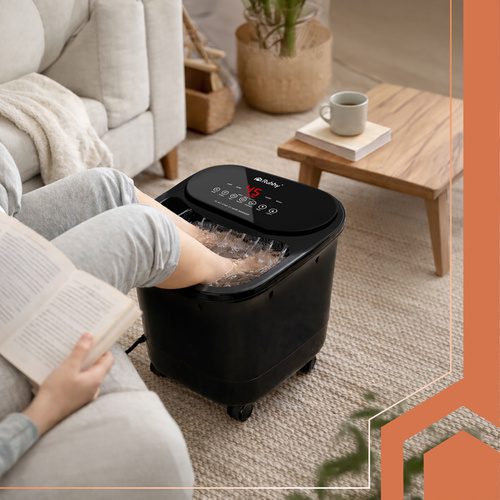 Uppvärmt Fotspa 13 L – Fotmassagerare med Hydromassage, Värme, Timer & Vattenkaskad - Bild 5