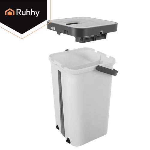 Spraymopp med Dubbelkammarhink 11 L – Platt Mopp med Handsfree Urvridning & 3 Moppskydd - Bild 28