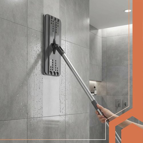 Spraymopp med Dubbelkammarhink 11 L – Platt Mopp med Handsfree Urvridning & 3 Moppskydd - Bild 10