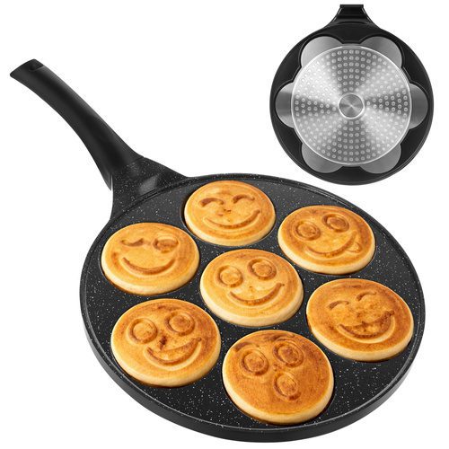 Stekpanna för Ägg & Pannkakor 26,5 cm – Nonstick Panna med 7 Formar för Induktion - Bild 16