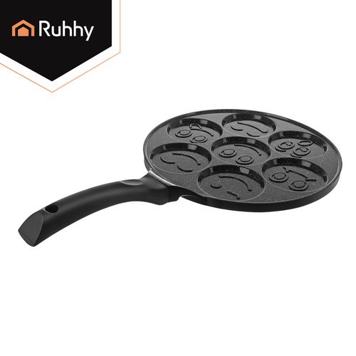 Stekpanna för Ägg & Pannkakor 26,5 cm – Nonstick Panna med 7 Formar för Induktion - Bild 8