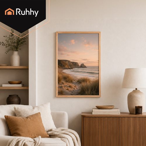 Fotoram 50 x 70 cm i Furu – Träram med Akrylglas Och MDF-baksida - Bild 4