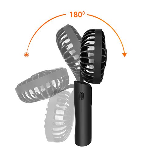 Mini Handfläkt USB-C – Portabel Bordsfläkt med LED-Display & 4 Hastigheter - Bild 12
