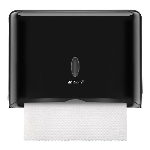 Pappershandduksdispenser för Vikta Handdukar – Väggmonterad Dispenser i Svart ABS-Plast - Bild 6