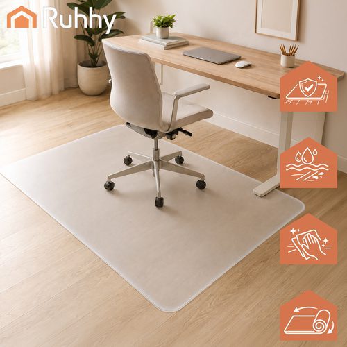 Stolskyddsmatta 90 x 130 cm – Golvskydd för Kontorsstol i Transparent PP - Bild 4